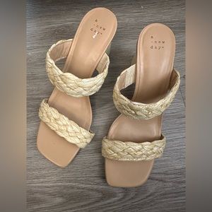 NEW Woven Braided Heeled Sandals